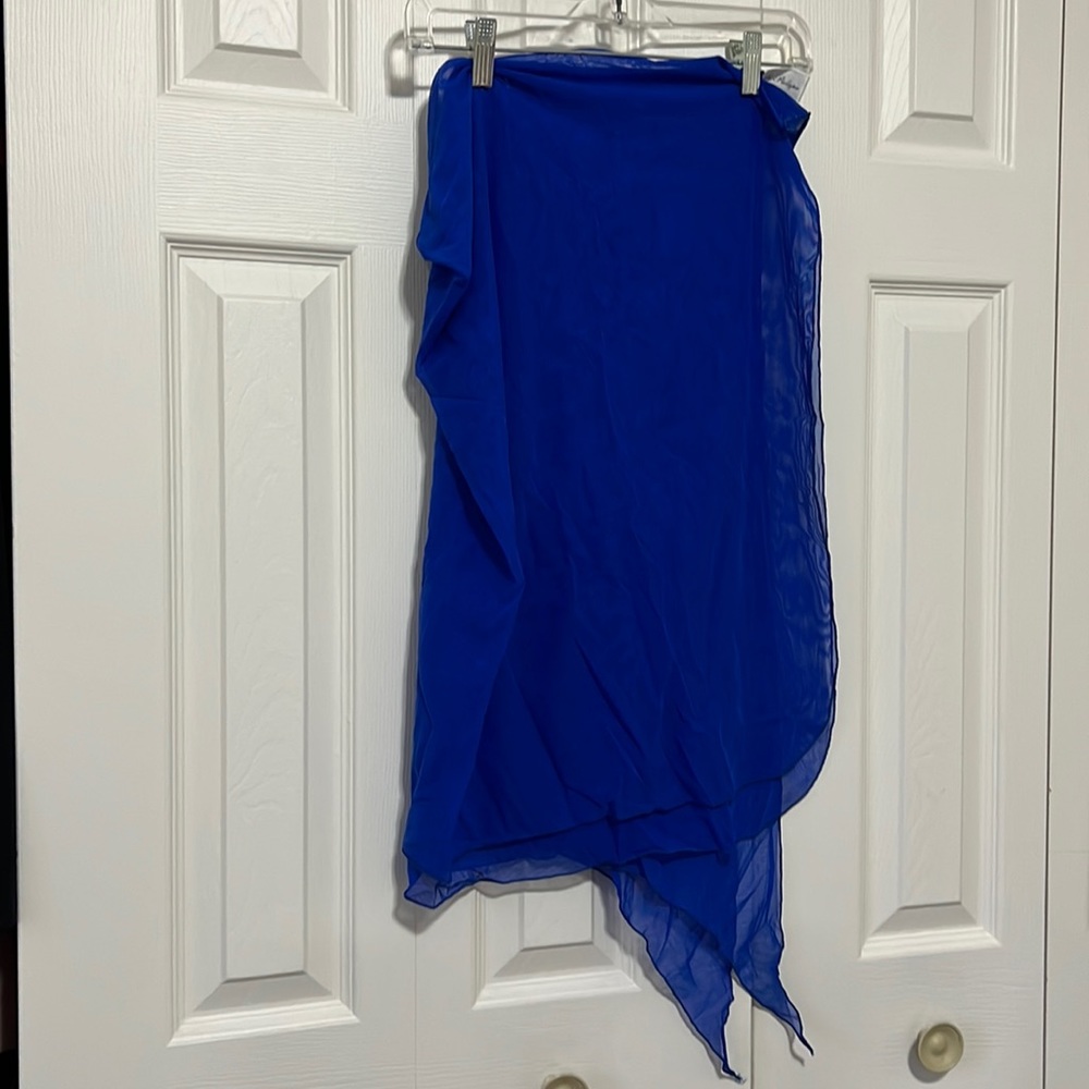 Royal blue mesh sarong